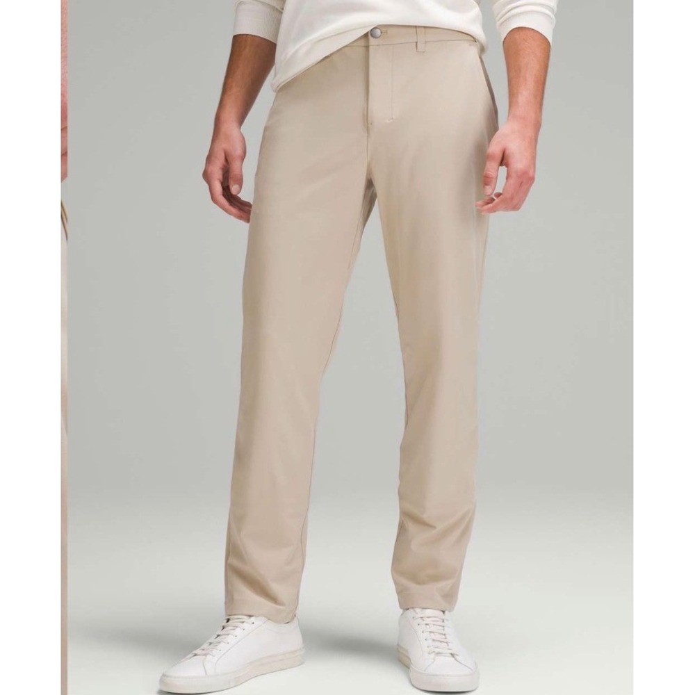 Lululemon Commission Pant Classic Tan Khaki Warpstreme 34 Mens LM5AR2S